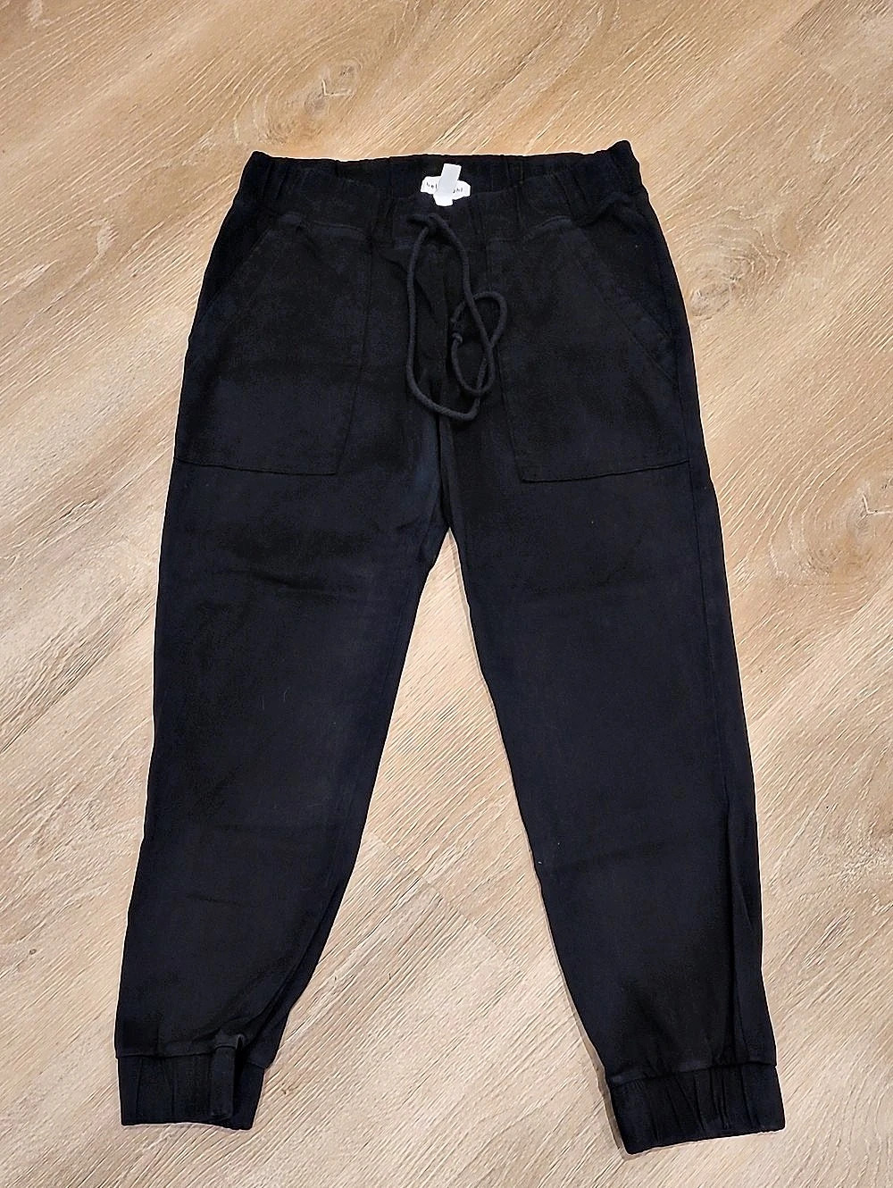bella dahl The Pocket Jogger Black Jogger Pants Size Small